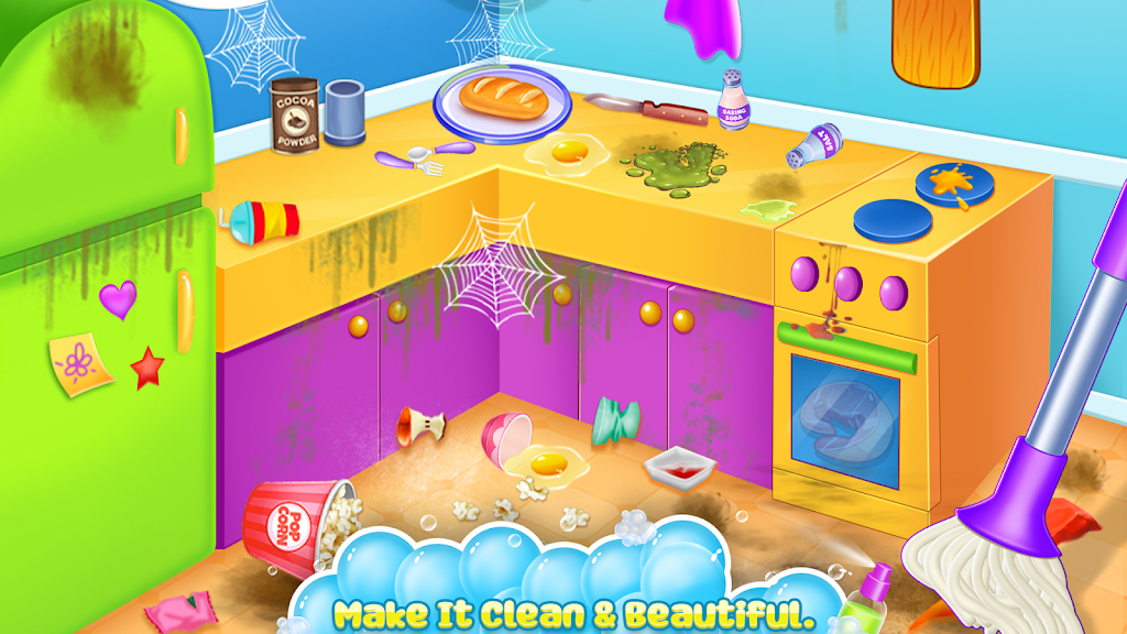 Schermata Home cleaning game for girls 0