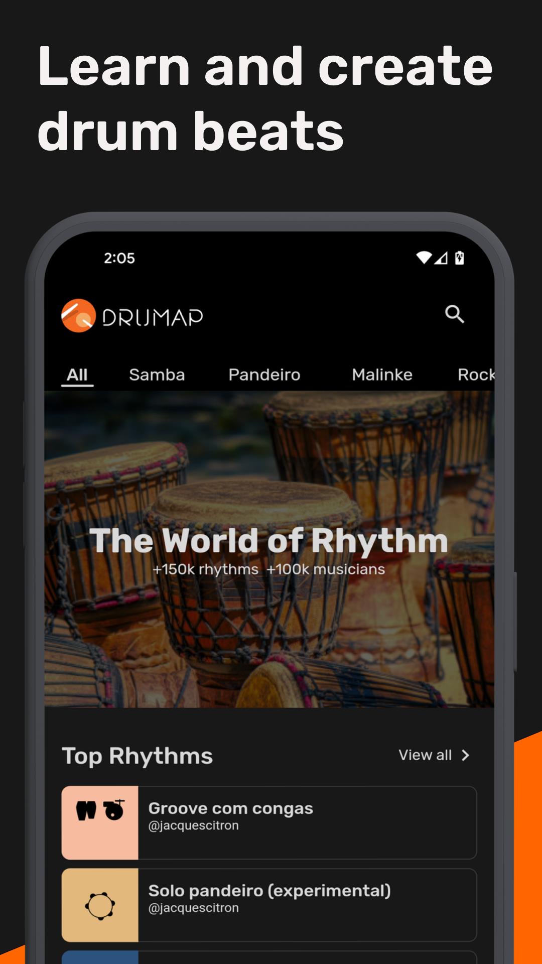 Drumap. The World of Rhythm 螢幕截圖 0