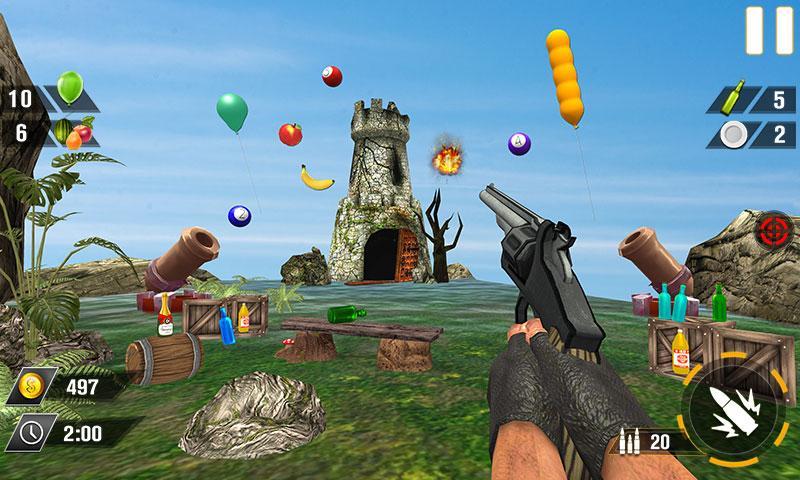 Bottle Gun Shooter Game ภาพหน้าจอ 1