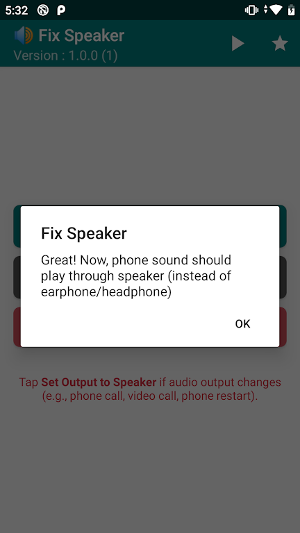 Fix Speaker - Disable Earphone Captura de tela 1