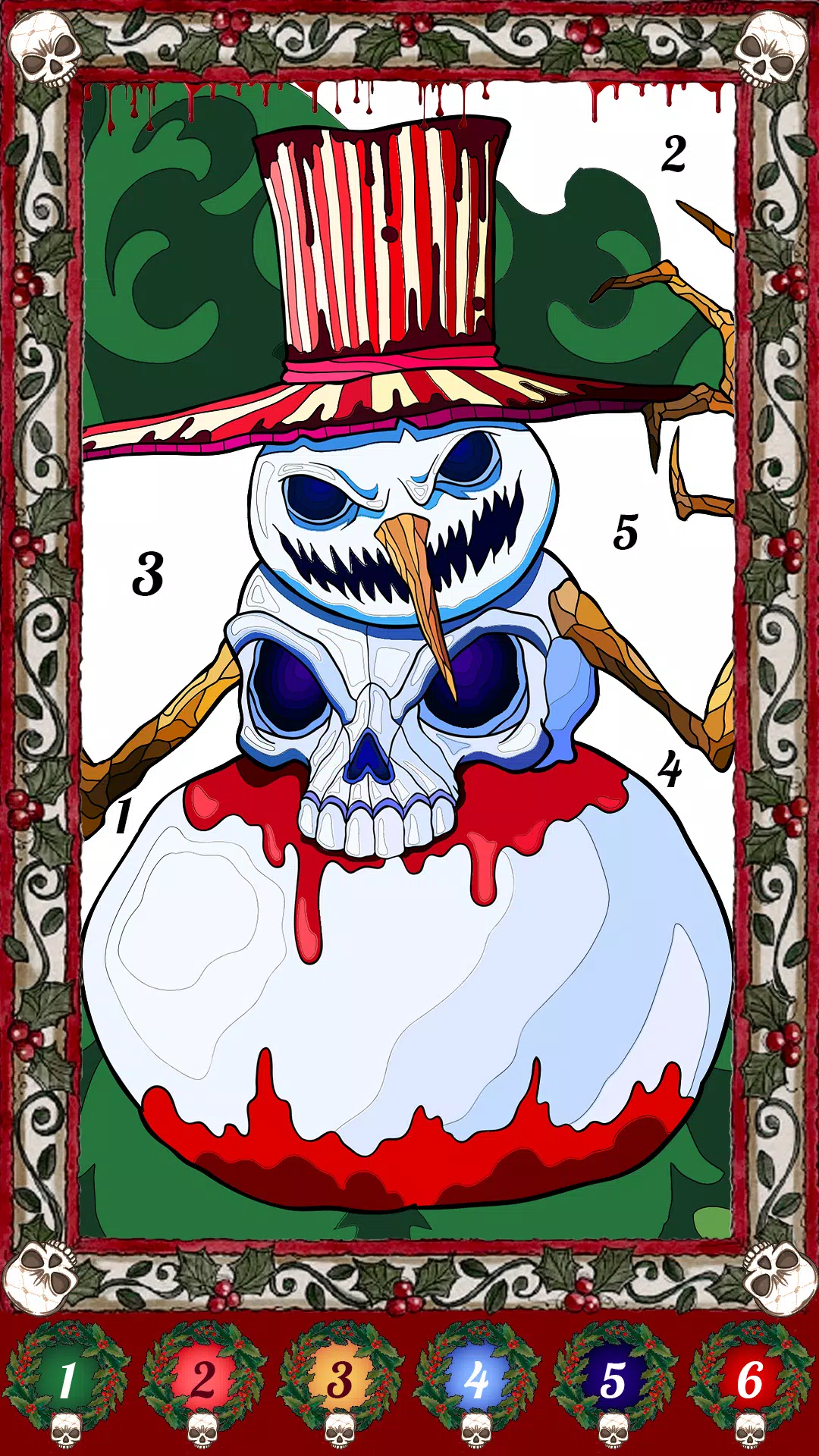 Dark Christmas Coloring Game ဖန်သားပြင်ဓာတ်ပုံ 2