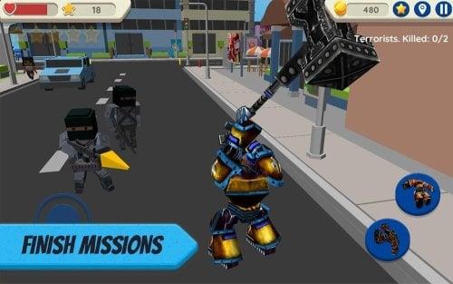 Robot Hero: City Simulator 3D Ảnh chụp màn hình 0