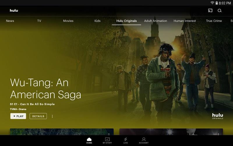 Hulu for Android TV Captura de pantalla 0