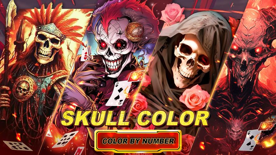 Dark Skeleton Color by number ဖန်သားပြင်ဓာတ်ပုံ 3