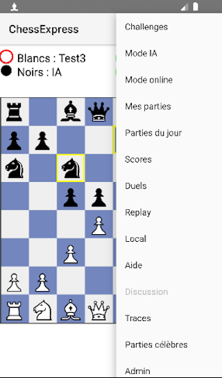 ChessExpress Echecs en ligne Ekran Görüntüsü 2