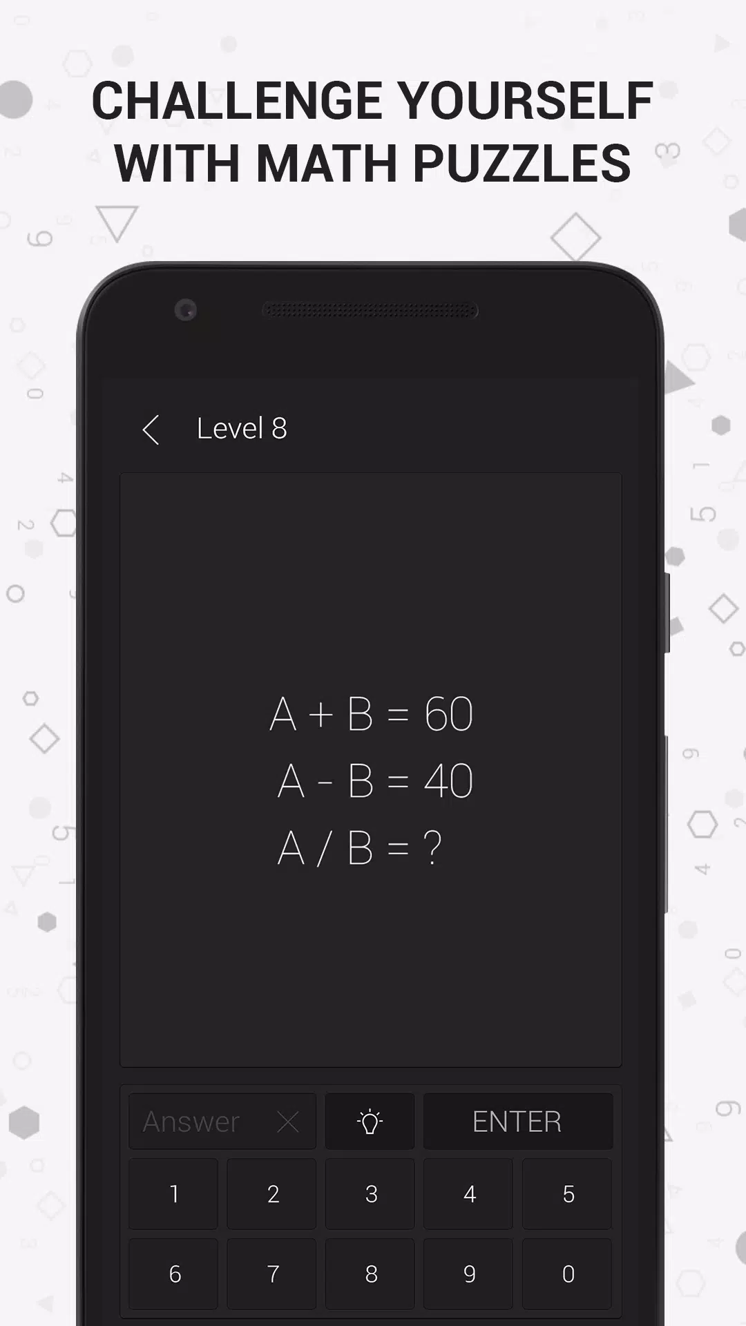 Math | Riddle and Puzzle Game Captura de pantalla 0