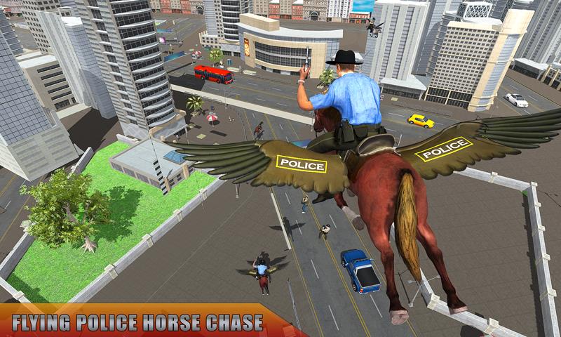 Flying Horse Police Chase Sim Zrzut ekranu 3