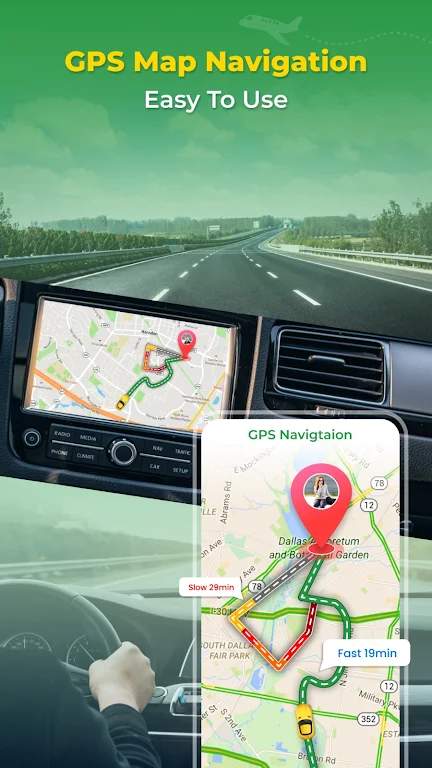 GPS Earth Map Voice Navigation Schermafbeelding 1