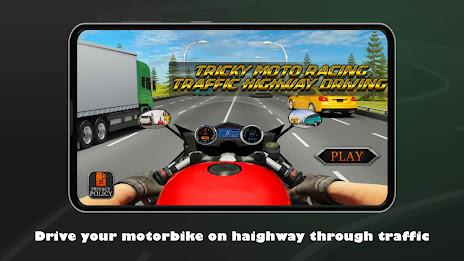 Tricky Moto Highway Driving Captura de pantalla 0