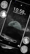 Moon Galaxy Theme Launcher Capture d'écran 3