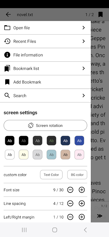 Readbook - Text Viewer Ekran Görüntüsü 1