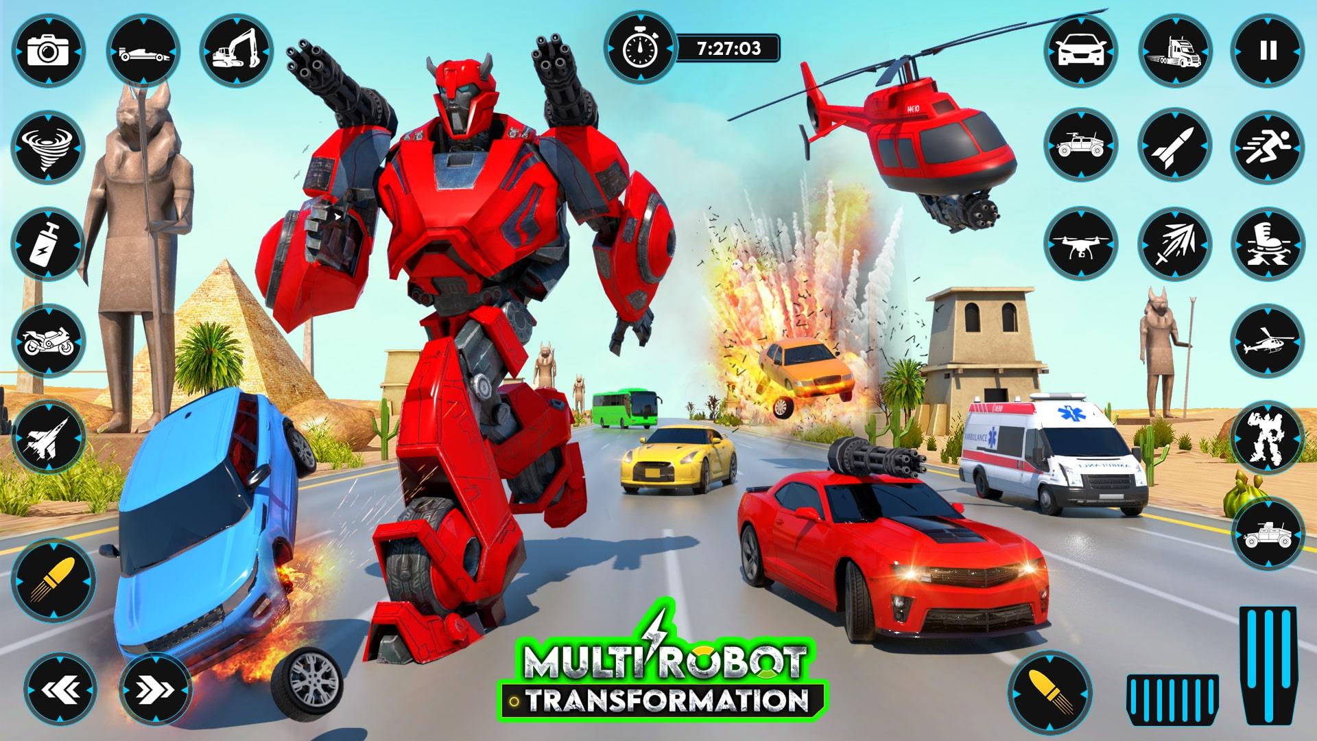 Robot Transform Car Games 3D Capture d'écran 0