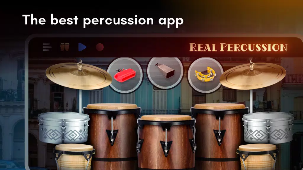 Real Percussion: drum set Schermafbeelding 0