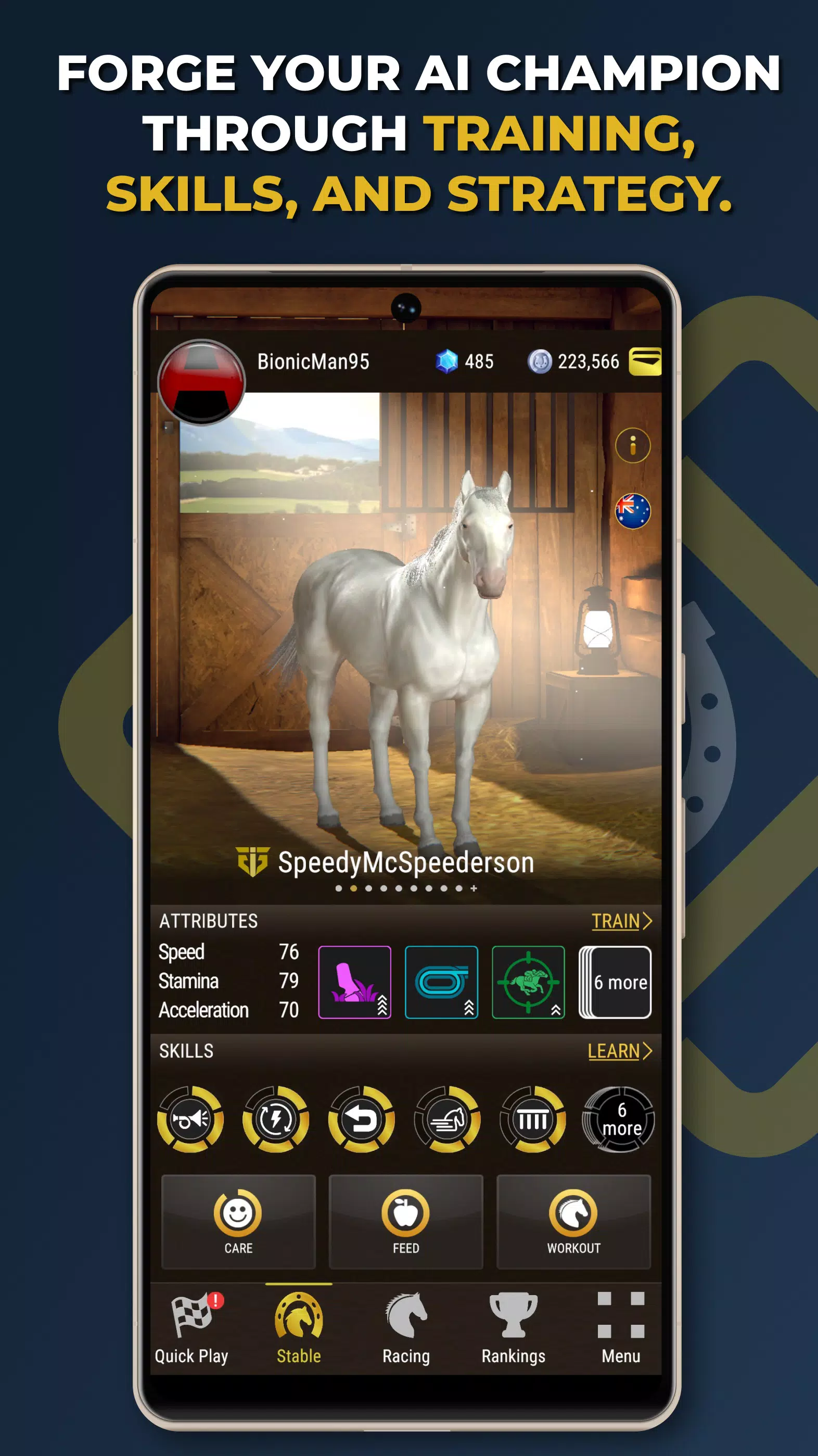 Owners Club - AI Horse Racing Capture d'écran 1