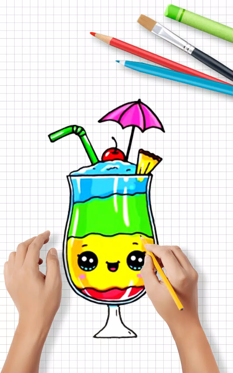 Draw Cute Drinks Tangkapan skrin 2