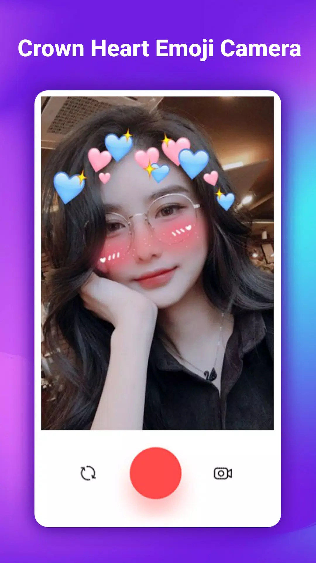 Crown Heart Emoji Camera Скриншот 3