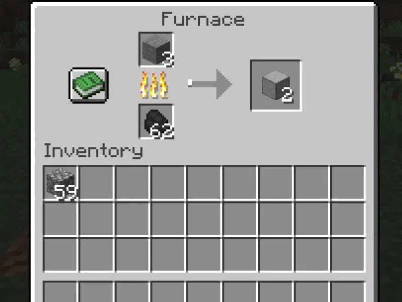 Creating smooth stone in Minecraft