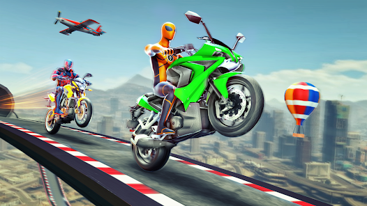 Super Hero Game - Bike Game 3D Tangkapan skrin 1