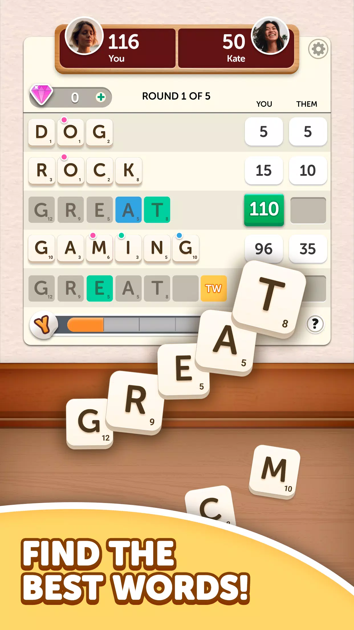 Word Yatzy - Fun Word Puzzler Captura de tela 0