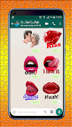 Lips, Kiss and Love Stickers Tangkapan skrin 0