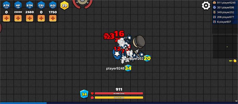 Pung.io - 2D Battle Royale ဖန်သားပြင်ဓာတ်ပုံ 0