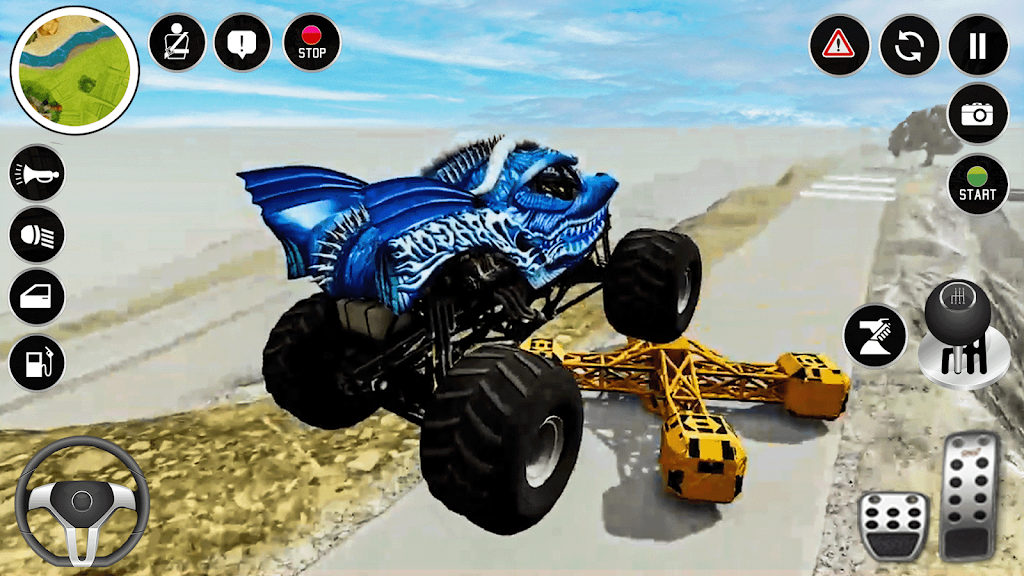 Real Monster Truck Game 3D ဖန်သားပြင်ဓာတ်ပုံ 2