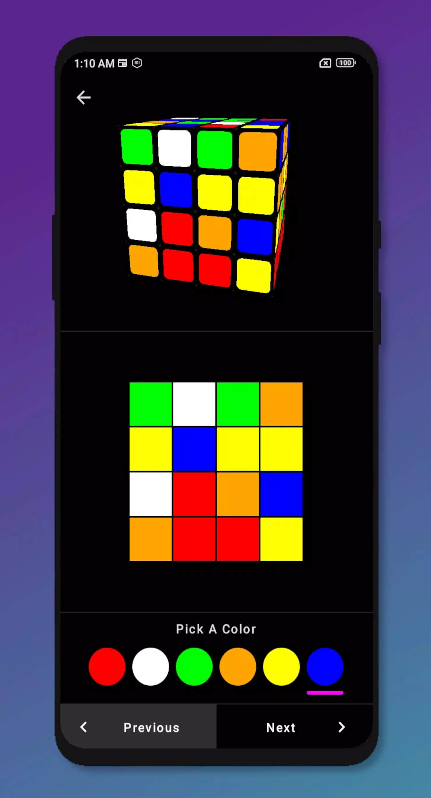 Rubik’s Cube Solver 4x4 Zrzut ekranu 3