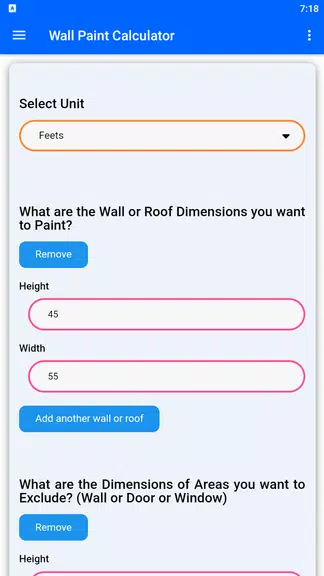 Wall Paint Calculator Ảnh chụp màn hình 0