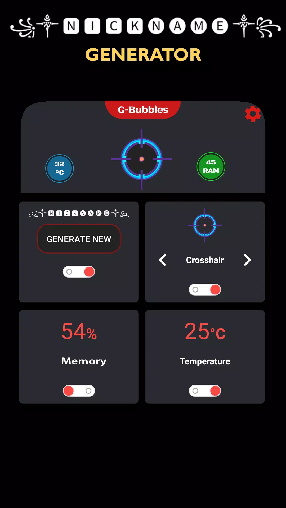 Crosshair & Nickname Generator Capture d'écran 0