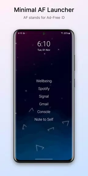 Olauncher. Minimal AF Launcher स्क्रीनशॉट 0