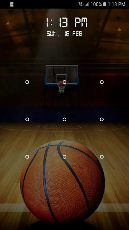 Basketball Screen Lock Pattern Ảnh chụp màn hình 1