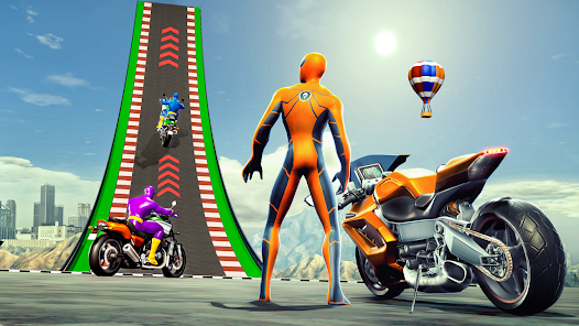 Super Hero Game - Bike Game 3D Tangkapan skrin 2