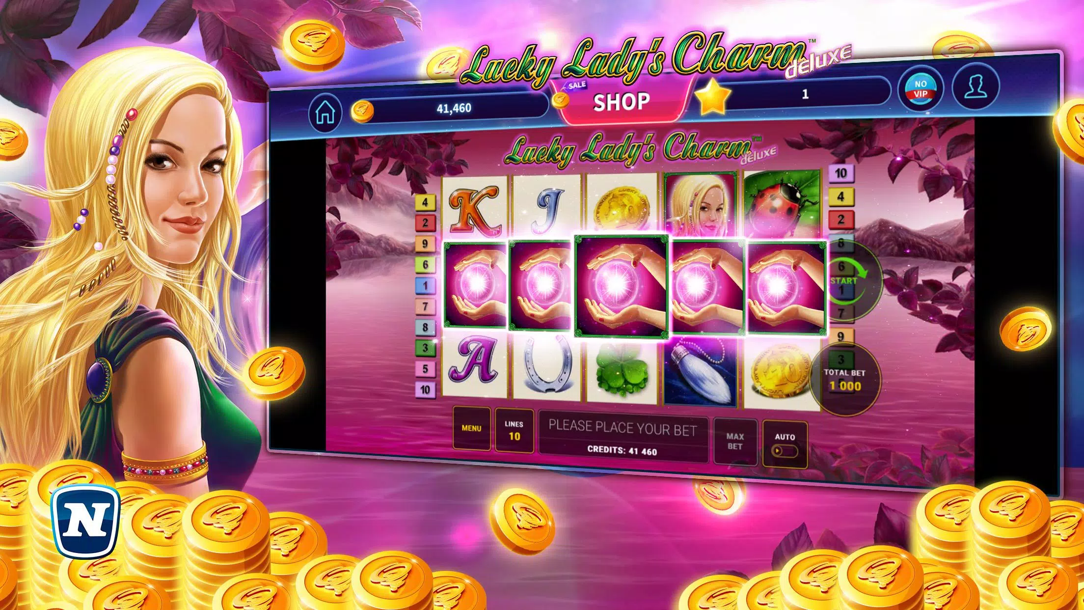 Lucky Lady’s Charm Deluxe Slot Ảnh chụp màn hình 2