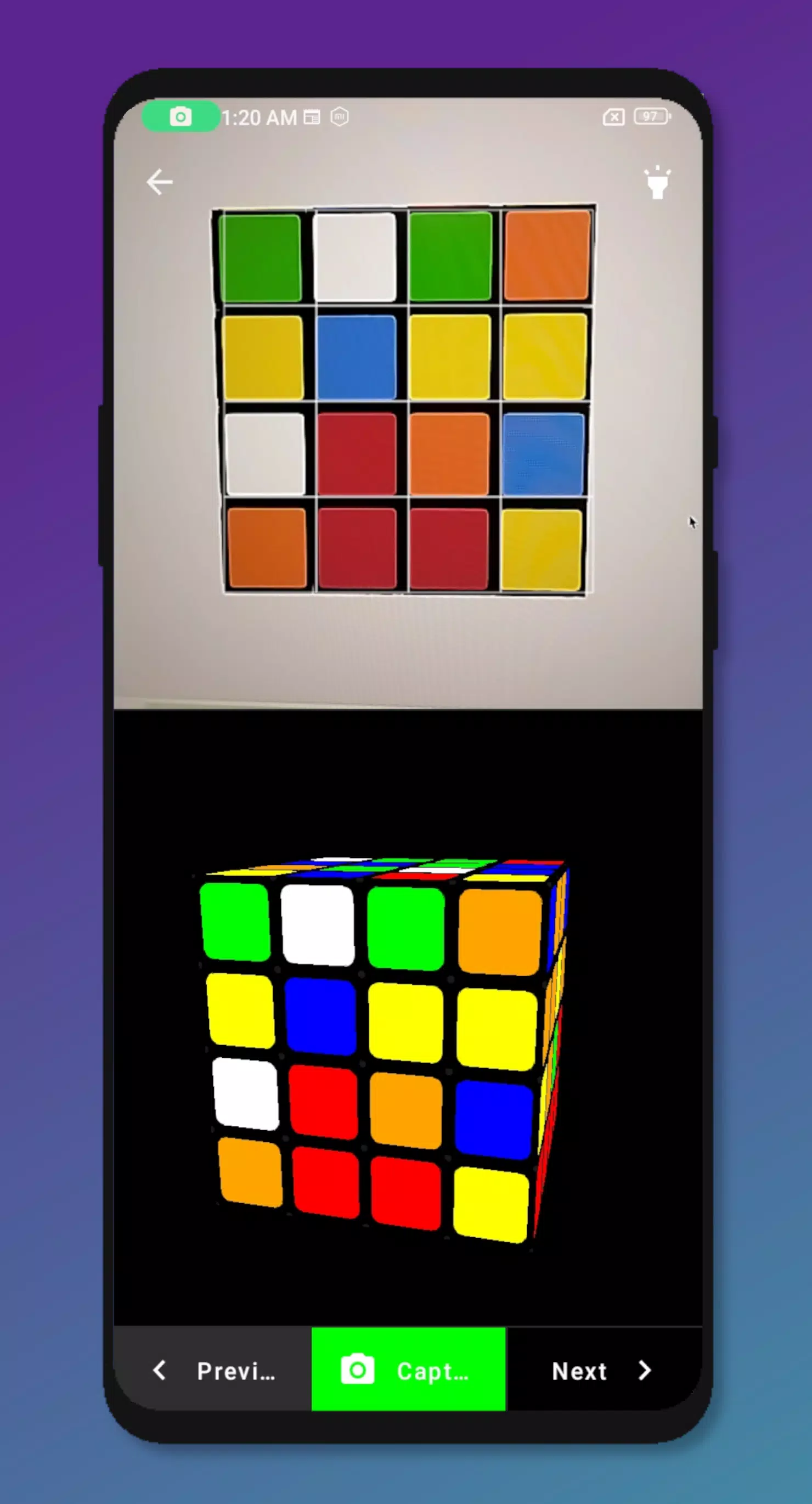 Rubik’s Cube Solver 4x4 Schermafbeelding 1