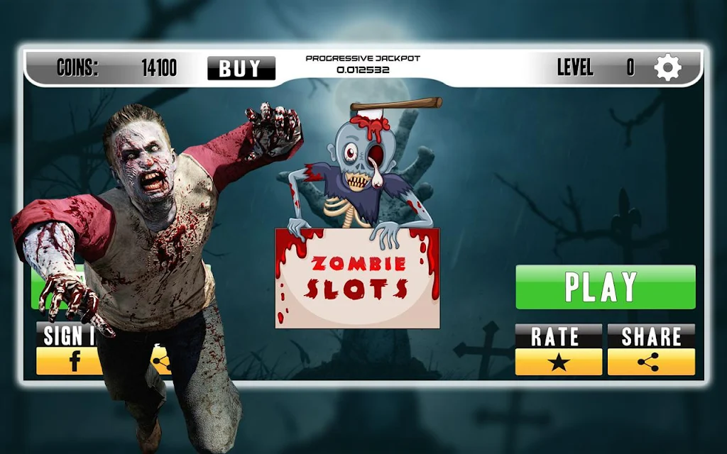 Casino Walking Zombie Slots Machine Zrzut ekranu 0