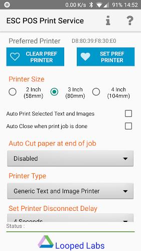 Schermata ESCPOS Bluetooth Print Service 0