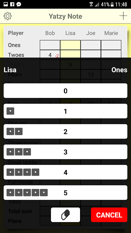 Yatzy Note Screenshot 2