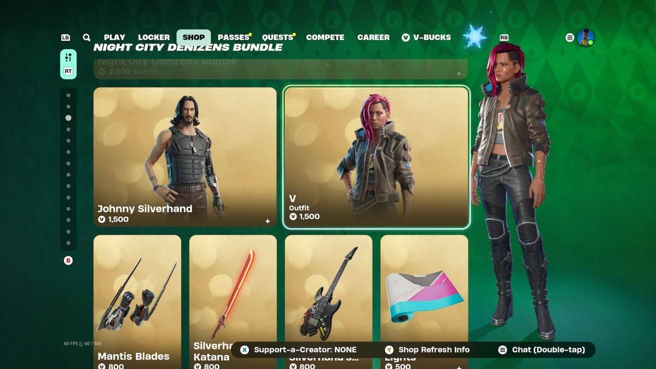 Cyberpunk 2077 developer revealed why there is no male V in Fortnite