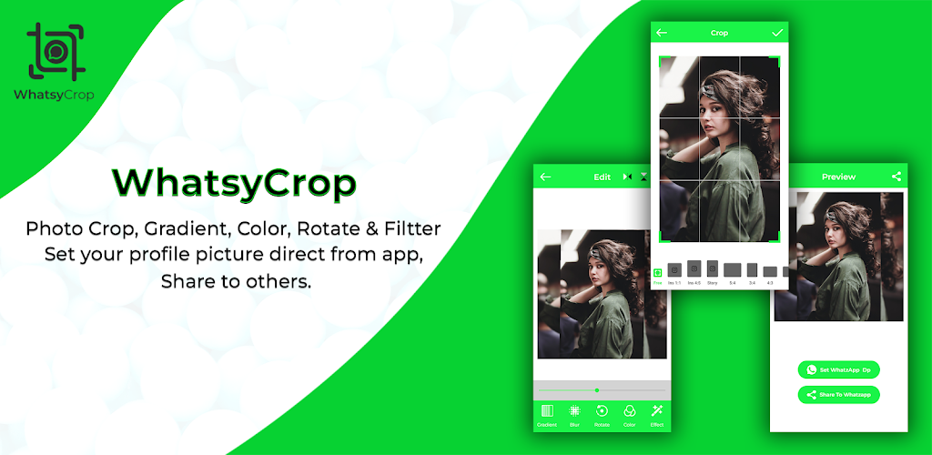 WhatsyCrop: DP Photo Editor ภาพหน้าจอ 0