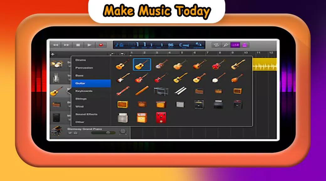 Schermata GarageBand Music in studio Clue 1