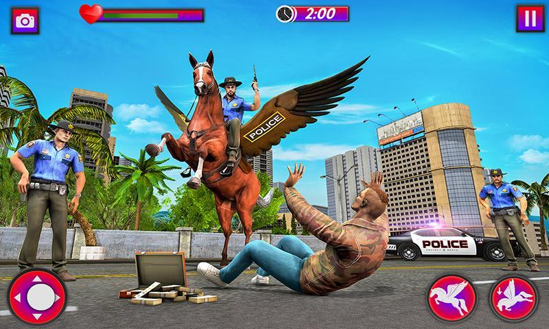 Flying Horse Police Chase Sim Zrzut ekranu 2