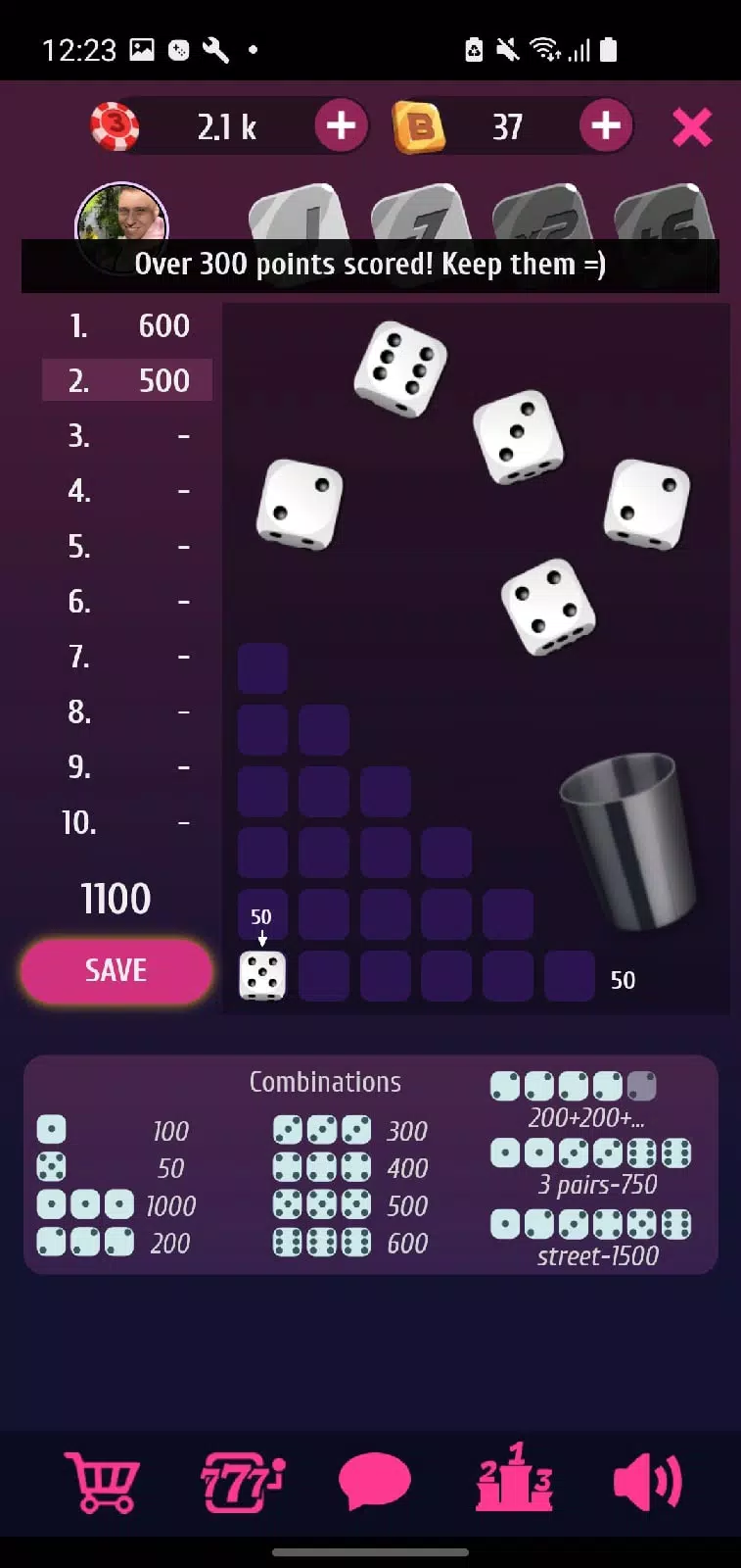 Farkle Pro - 10000 dice game Tangkapan skrin 1