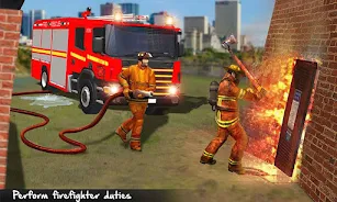 Fire Truck: Firefighter Game ဖန်သားပြင်ဓာတ်ပုံ 0