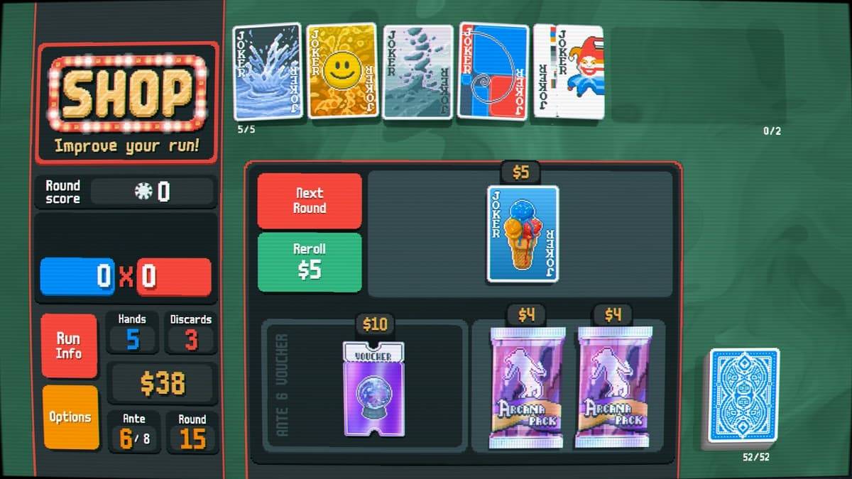 Balatro Arcana Packs Available in Shop