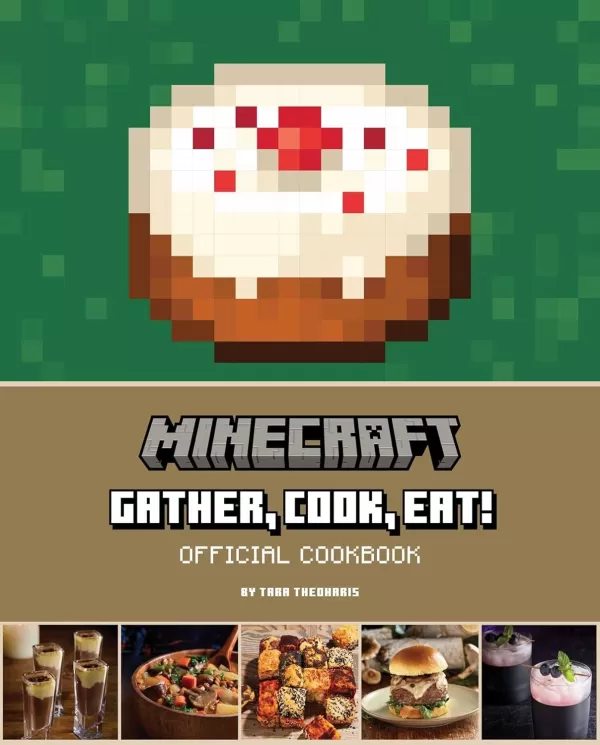 Minecraft: Raccogli, cuoci, mangia! Copertina ufficiale del libro di cucina