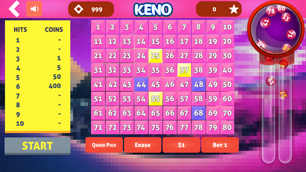 Cleo Keno - Free Keno Game Screenshot 0