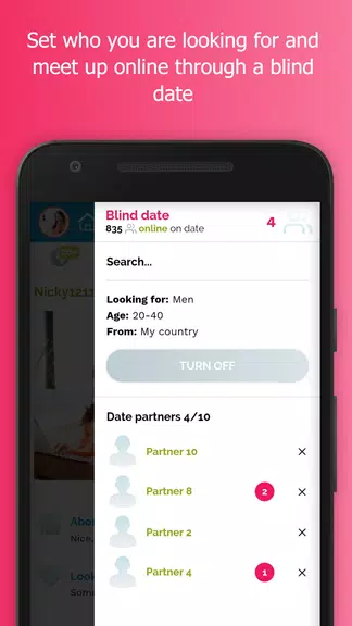 Blindr - Online blind date Captura de pantalla 1