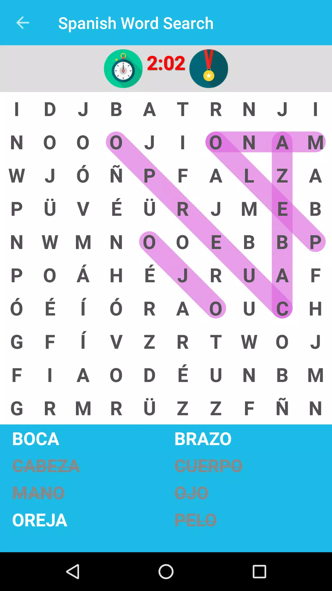 Spanish Word Search Game 스크린샷 0