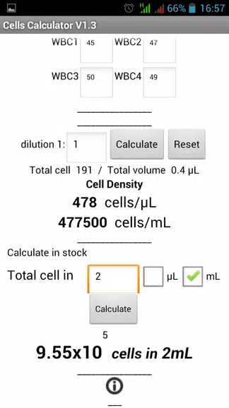 Cells Calculator 스크린샷 1