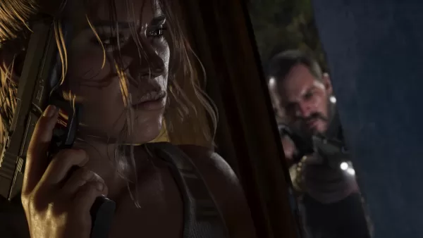 Lucia Caminos with weapon